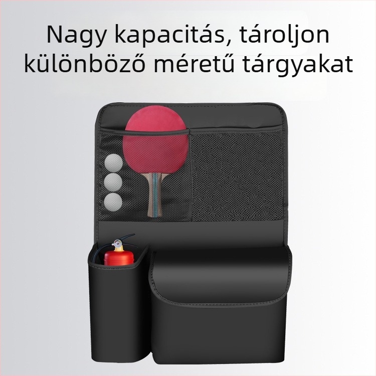 Autó hátsó ülésének hátsó tárolótáskája – bőr, akasztós, nagy kapacitású, testreszabható