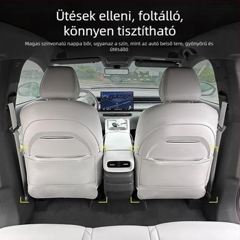 Bőr ülésvédő anti-ütés párna G6/G9-hez, mindennapi használatra, hátsó sor védelem, légkivezető karcmentes matrica