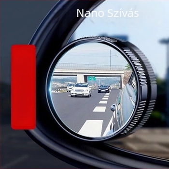 Autó hátsó nézet tükre vákuumos rögzítéssel, 360° forgás, állítható, széles látómezőjű holttér tükör