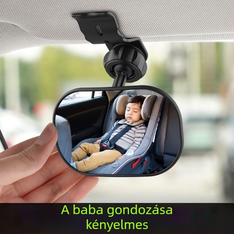 Autó belső babák számára szóló tükör, gyermek megfigyelésére, széles látómezőjű holttér tükör, univerzális