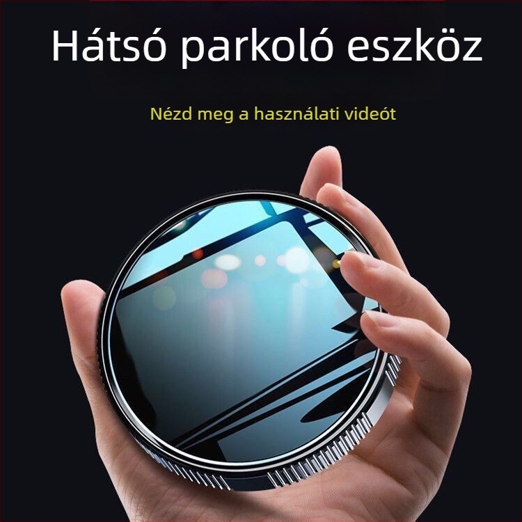 Autó visszapillantó tükör szívófejes rögzítéssel, 360°-os forgású holttér-segédtükör