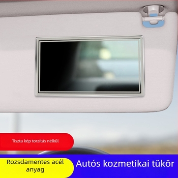 Öntapadós autó napszemvédő dekoratív sminktükör – HD, törésálló, rozsdamentes acélból