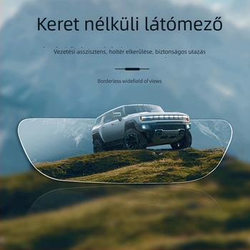 Keretszegmentes holttér-tükör 360°-os állítással, kis kör alakú hátrafelé néző tükör és széles látószögű autóhátsó tükör