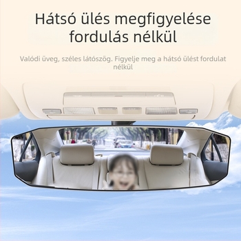 Segéd belső autó-tükör, HD széles látómező, Snap-on szerelés, Shunwei márka, súly 175 g, termékkód SD-2415