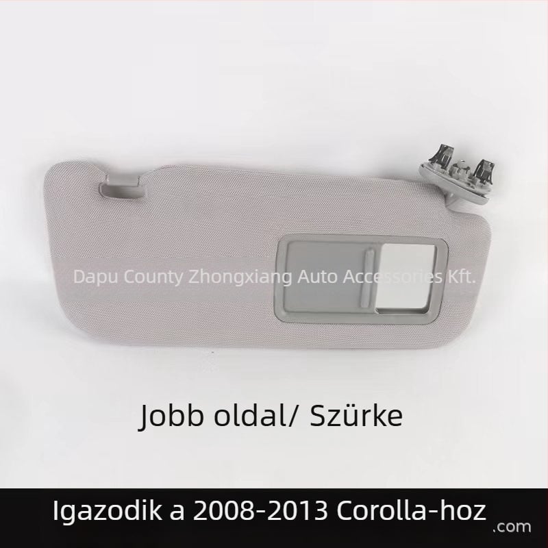 Kosmetikai tükör Corolla 07-13 napellenzőhöz, snap-on szerelés, Kentai, egyszerű dizájn, 0.35 kg