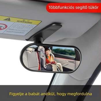 Ragasztós belső autó tükör, babamonitorozási funkcióval, széles látómező