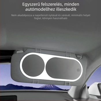 LED smink tükör autóhoz (csattintós szerelés, testreszabható kivitelezés, licencelt magáncímke, általános kompatibilitás)