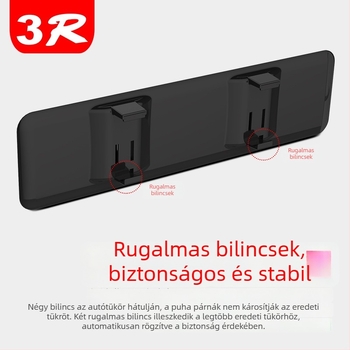 3R331 Belső visszapillantó tükör, nagy látómező, hosszú sáv, kerekített műanyagkeret, tükröződéscsökkentő