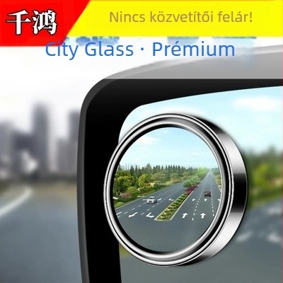 360°-os forgó kis kerek autó tükörrel, széles látómező a hátrafelé nézéshez, holttér tükrökkel, egy darabos csomagolásban