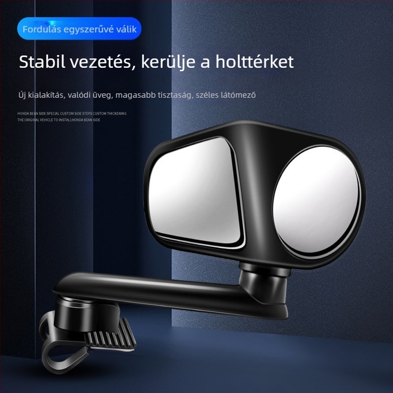 Multifunkcionális autó segédtükör 360°-os forgással, széles látómező előre és hátra