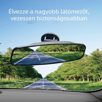 Széles látószögű belső tükör vákuumos rögzítéssel háromkerekű edzőautóhoz, hátrameneti segédtükör és HD holttér-tükör