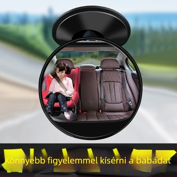 Baba megfigyelő belső autó tükör, vákuumos rögzítés, széles látómező, alkalmas autóhoz és háromkerekűhöz