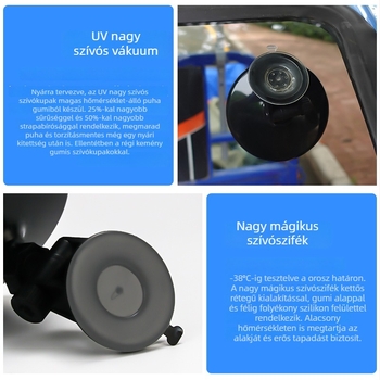 Baba megfigyelő belső autó tükör, vákuumos rögzítés, széles látómező, alkalmas autóhoz és háromkerekűhöz