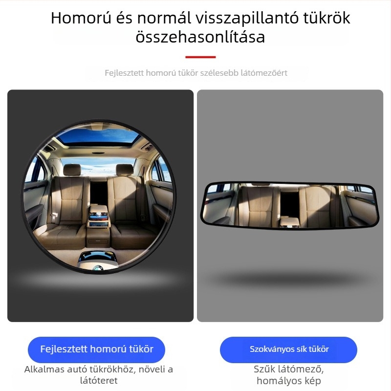 Baba megfigyelő belső autó tükör, vákuumos rögzítés, széles látómező, alkalmas autóhoz és háromkerekűhöz
