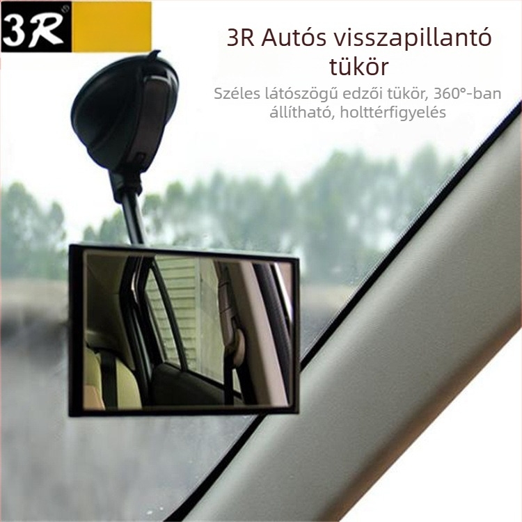 3R-2124 Autó belső visszapillantó tükör, gyerek megfigyelő tükör szívókoronggal, univerzális