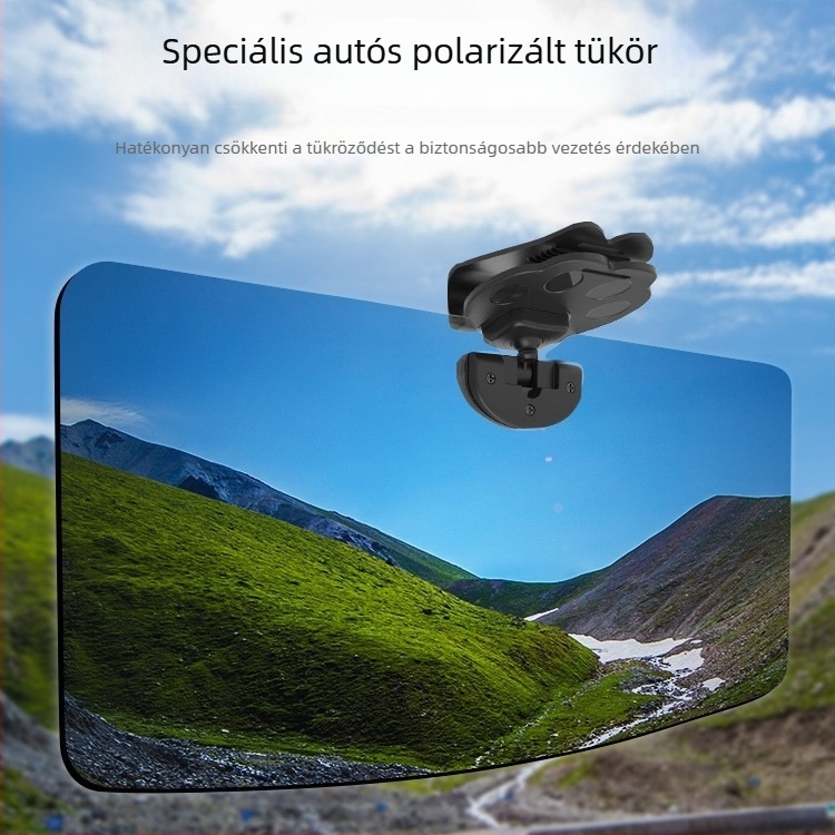 Polárizált autó tükör, anti glare, védelem a távolsági fényszóróktól, sofőr napellenző