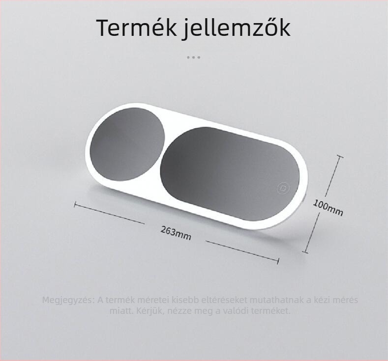 LED autósmink tükör snap-on szerelés, általános kompatibilitás, testreszabás elérhető, licencelhető privát címke