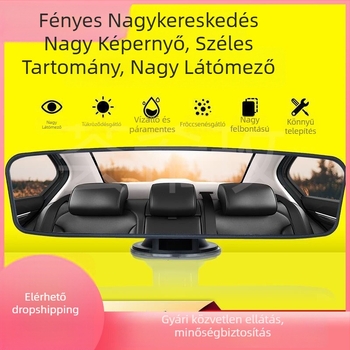 Autó belső visszapillantó tükör szívókoronggal, széles látómező, navigációs tükör, segédtükör tanulóautókhoz