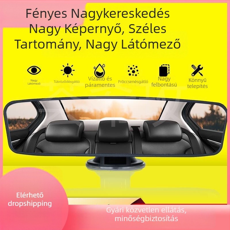 Autó belső visszapillantó tükör szívókoronggal, széles látómező, navigációs tükör, segédtükör tanulóautókhoz