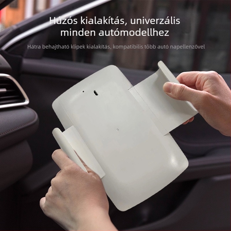 LED kozmetikai tükör autóhoz - snap-on telepítés - univerzális kompatibilitás - egyszerű stílus