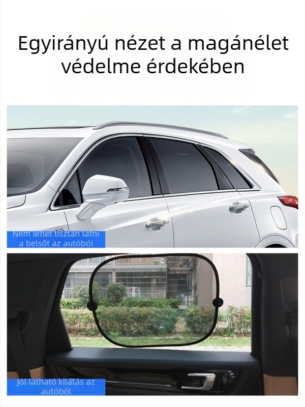 Autóablak oldalára napvédő árnyékoló | Napvédelem és hőszigetelés, rögzítés szívókoronggal (Anyag: Egyéb; Márka: Egyéb; Import: Nem; Gyermekeknek: Nem)