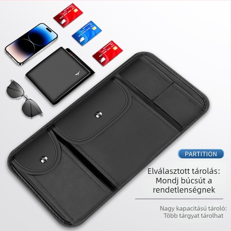 Autós napellenző tároló klip szemüveg és kártyák számára — Snap-On, általános típus • Márka Torreya tree • Tömeg 2 • Termékkód 10b