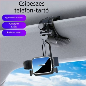 Univerzális autó navigációs tartó a műszerfalra – 360°-os forgatás, kattintásos szerelés, kompatibilis a műszerfallal, napellenzővel és visszapillantóval, 3C tanúsítvány 2023010901591525