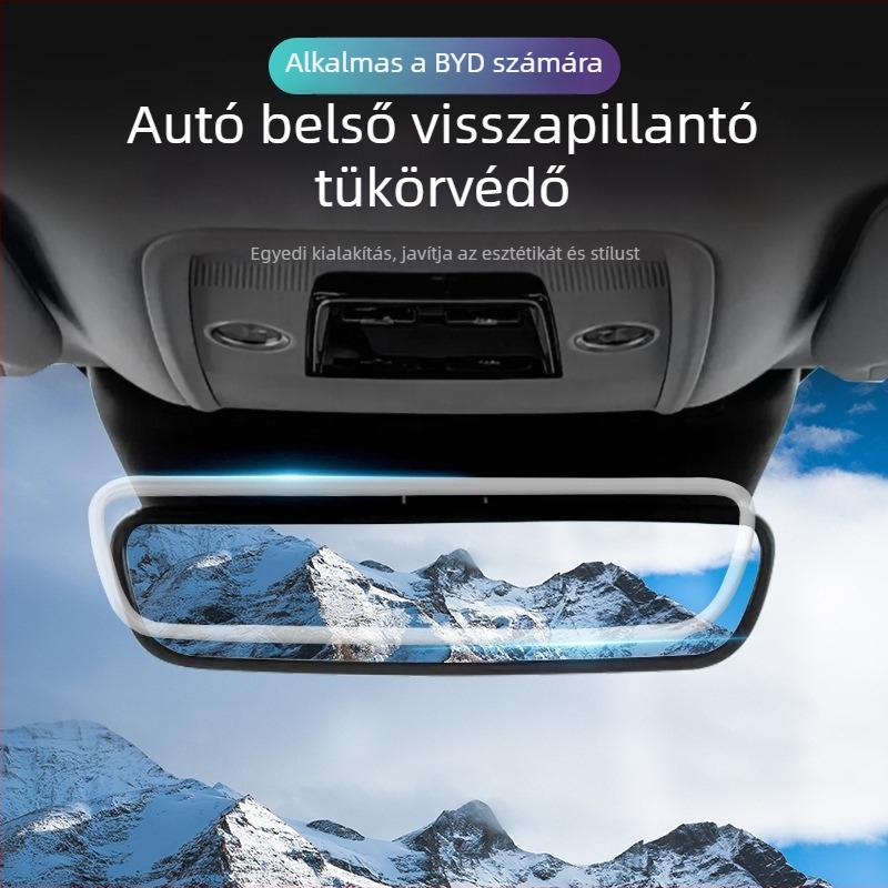Szilikonból készült visszapillantó tükör keretvédő, univerzális BYD, snap-on rögzítés, 20 g