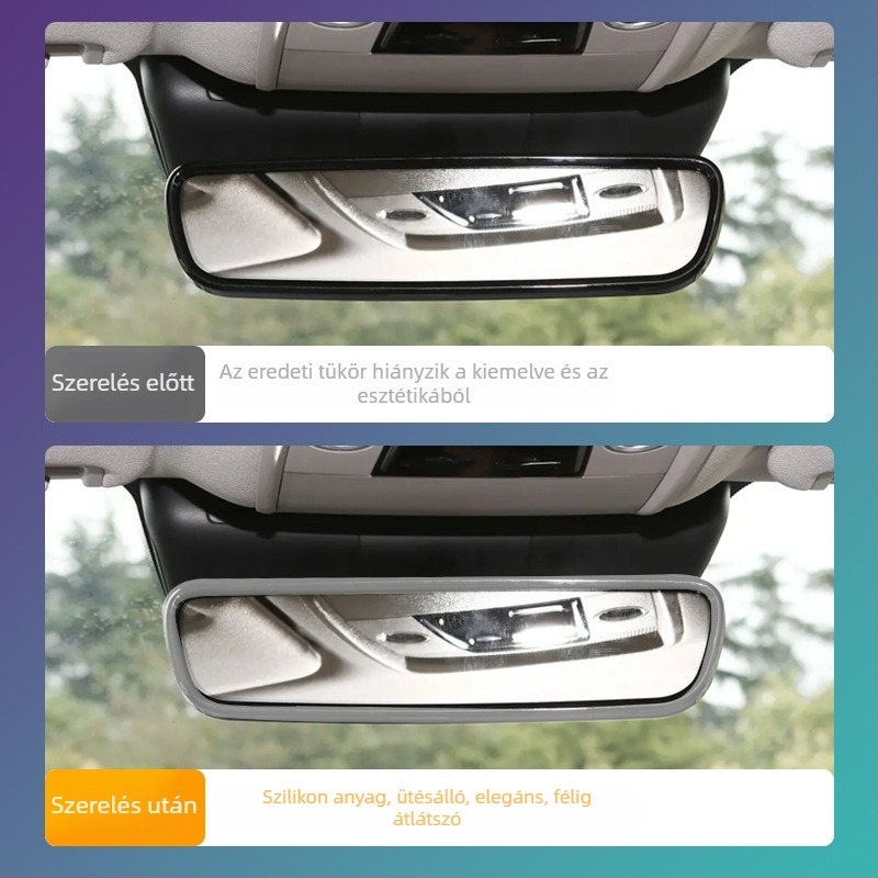 Szilikonból készült visszapillantó tükör keretvédő, univerzális BYD, snap-on rögzítés, 20 g