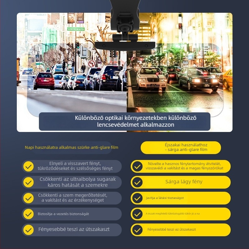 Polarizált vezetési szemüveg, anti-glare (snap-on rögzítés; univerzális; testreszabható logó; minimalist stílus)