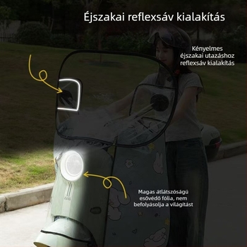 Elektromos jármű első szélvédő takaró – vízálló, átlátszó, egész évben használható, univerzális