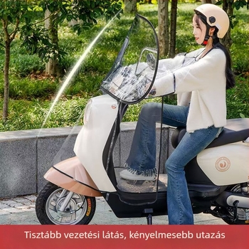 Elektromos jármű első szélvédő takaró – vízálló, átlátszó, egész évben használható, univerzális