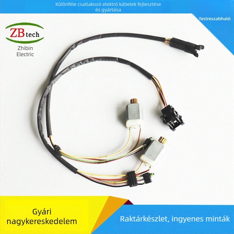 Jibin Zb-0038 TE csatlakozó autóipari kábelköteg, 4 tűs, központi zárhoz, autóelektronika