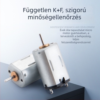 Mini sörtés DC motor elektronikai alkalmazásokhoz; alkalmas elektromos fogkefékhez, masszírozókhoz, RC játékokhoz és ventilátorokhoz; feszültség: DC 36V-ig; áram: DC