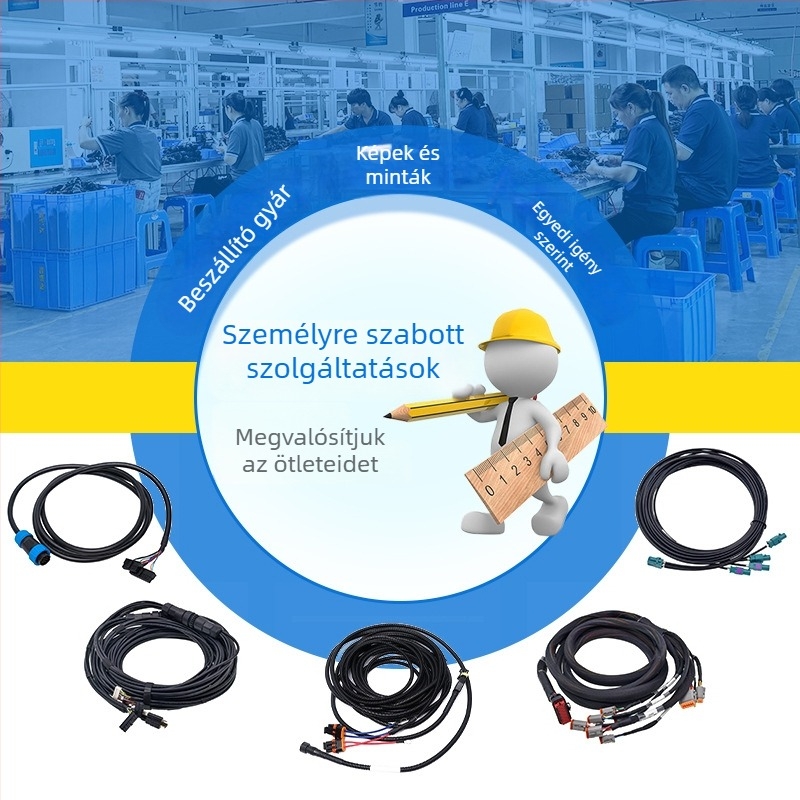 Autóipari rendszerkezelő kábelköteg electromos ablakok és központi zárhoz — Xinshengda; tanúsítványok UL, CUL, CCC, IATF 16949, ISO 9001, ISO 13485