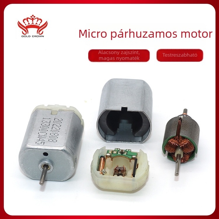 Kefés DC motor 280 központi zárhoz elektromos járművekhez - 12V, 0.8A, 12500 rpm, 0.03 Nm