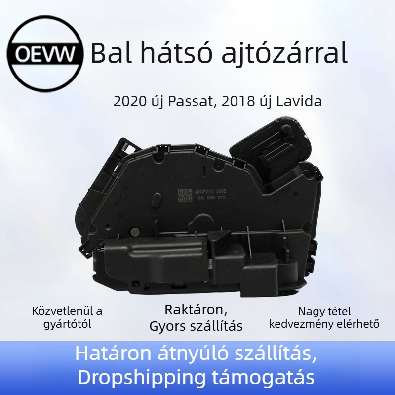 Hátsó bal oldali ajtózár blokk, központi zár (Kód: 19D839015; Kompatibilis: VW Passat C42 280 330T 18-21; Lavida 0C1 1.5L 18-20; Tömeg: 1000 g)