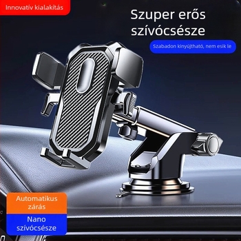 Autótelefon-tartó szívófejjel, univerzális a műszerfalra, navigációs tartó