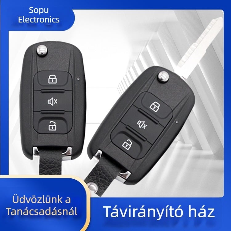 Wuling Hongguang S kulcsház, ABS burkolat, modell G3-411, kompatibilis Wuling és hasonló járművekkel, kulcspenge ötvözetből, távvezérlő nélkül