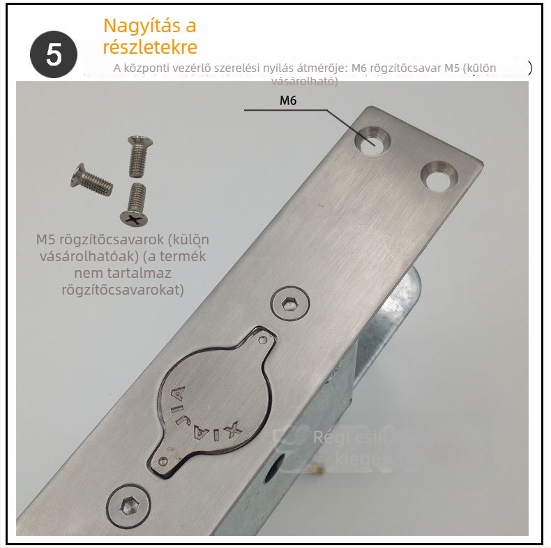 Kézi rozsdamentes acél ajtózár központi forgó mechanizmussal, rejtett működés, satin felület, modern minimalista kialakítás