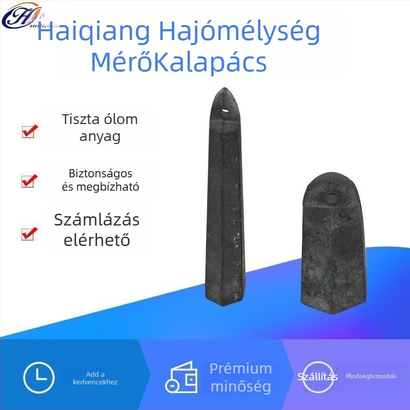 Tengeri mélységmérő súly kötéllel, ólom, 1 kg/5 kg