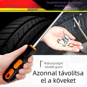 Autógumi köveinek tisztítására szolgáló többfunkciós eszköz horoggal a kövek eltávolításához