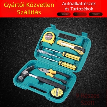 Autós szerszámkészlet, 9 részes készlet autó- és otthoni használatra, szerszámok ötvözött acélból