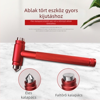 Biztonsági kalapács üveghez - wolfrám acél fej, 320 g, Yavin, testreszabható gyártás