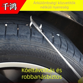 Autó gumi kőtisztító eszköz horoggal – többfunkciós kövek tisztító, rozsdamentes acél, robbanásbiztos