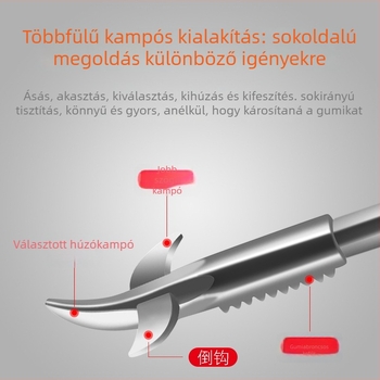 Autó gumi kőtisztító eszköz horoggal – többfunkciós kövek tisztító, rozsdamentes acél, robbanásbiztos