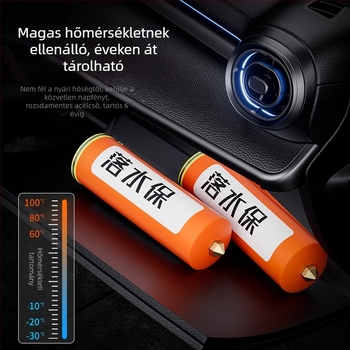 Járműre szerelt automatikus felfújható mentőgyűrű ablaktörővel, autóban használható vízmentő felszerelés, Úszó felszerelés-táska