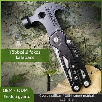 Összecsukható Gooseneck kalapács – többfunkciós szerszám, magas széntartalmú acél fej, robbanásbiztos, ütésálló, acél nyél