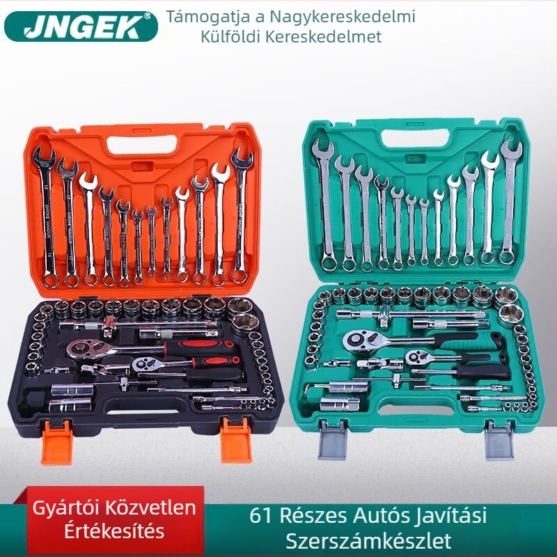 JNGEK 61 részes króm-vanádium autójavító szerszámkészlet háztartási gépek javításához