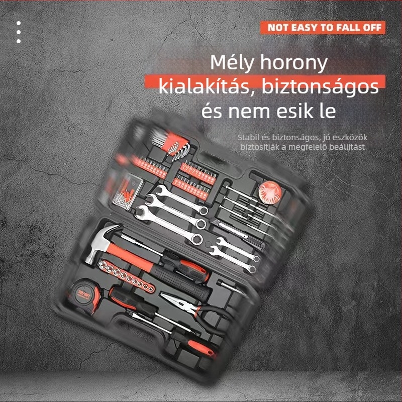Műanyag szerszámtartó, 146 darabos multifunkcionális készlet